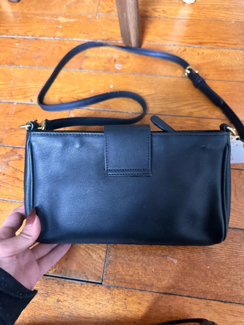 Vintage COACH Legacy Demi Black Leather Turn Lock Shoulder Crossbody Bag #9154 - Picture 4 of 12